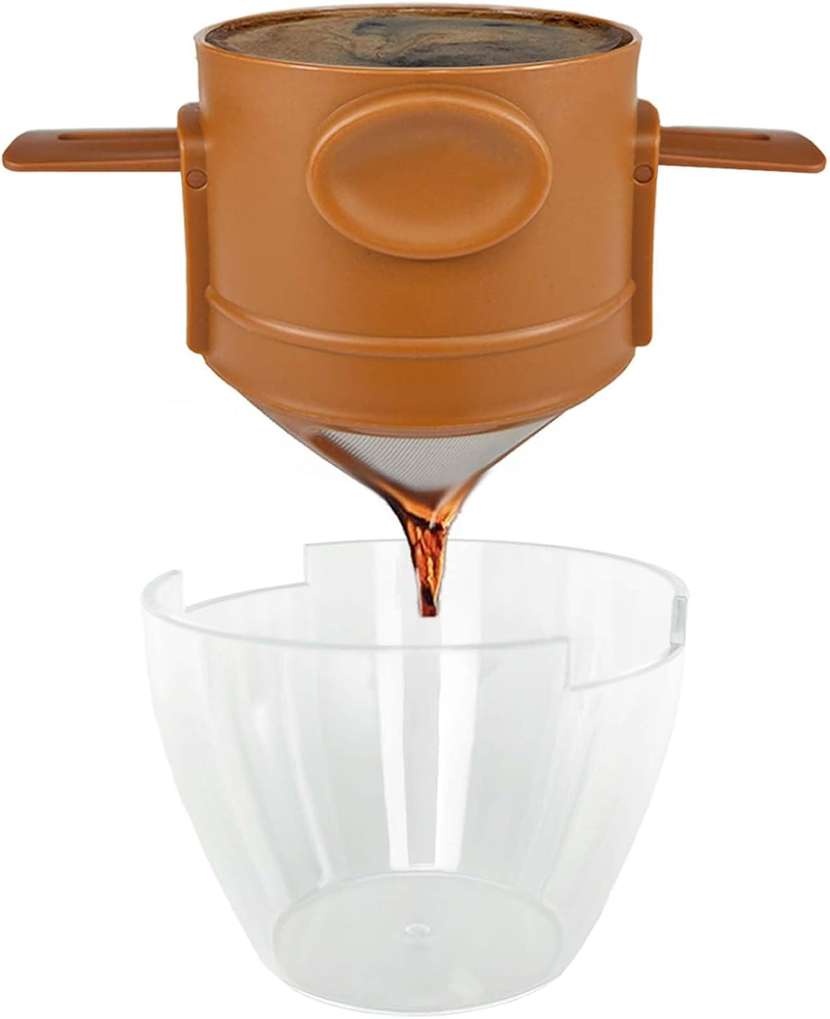 17oz Camping Coffee Makers with Ceramic Coating,Camp Pour Over Coffee Maker Set,Double Wall Vacuum Leak-Proof Mug for Office School Party Camping,Tea Infuser Mug for Loose Leaf Tea (17oz Lucky)