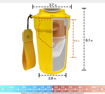 17oz Camping Coffee Makers with Ceramic Coating,Camp Pour Over Coffee Maker Set,Double Wall Vacuum Leak-Proof Mug for Office School Party Camping,Tea Infuser Mug for Loose Leaf Tea (17oz Lucky)