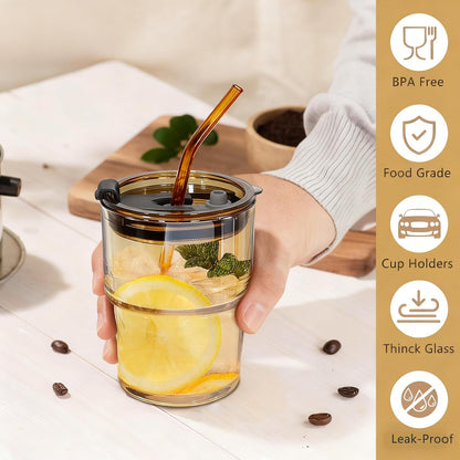 Matcha Cup Iced Coffee Tumbler, 15 oz, Set of 2