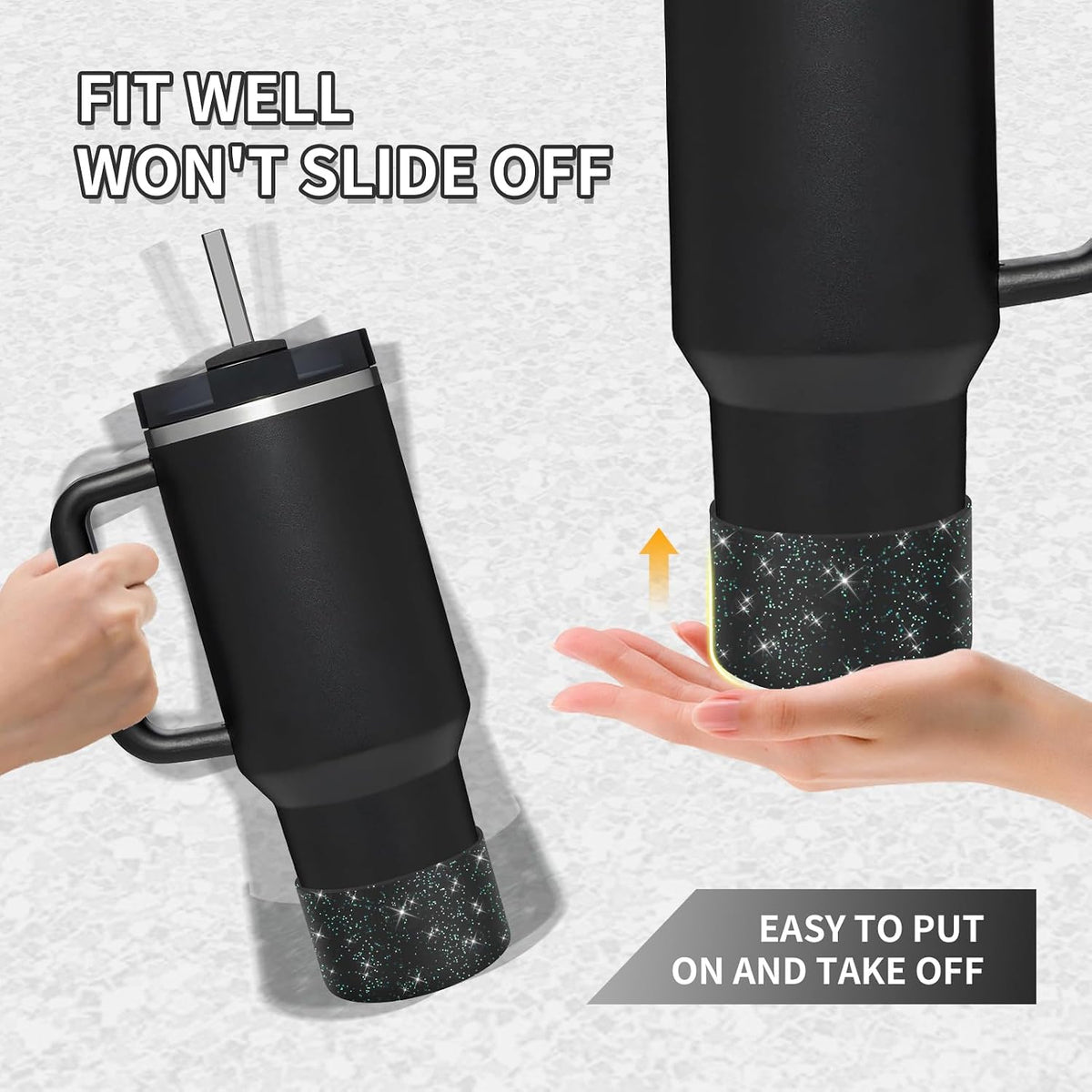 Bling Silicone Boot Compatible with Stanley Quencher Adventure 40oz