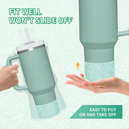 Bling Silicone Boot Compatible with Stanley Quencher Adventure 40oz