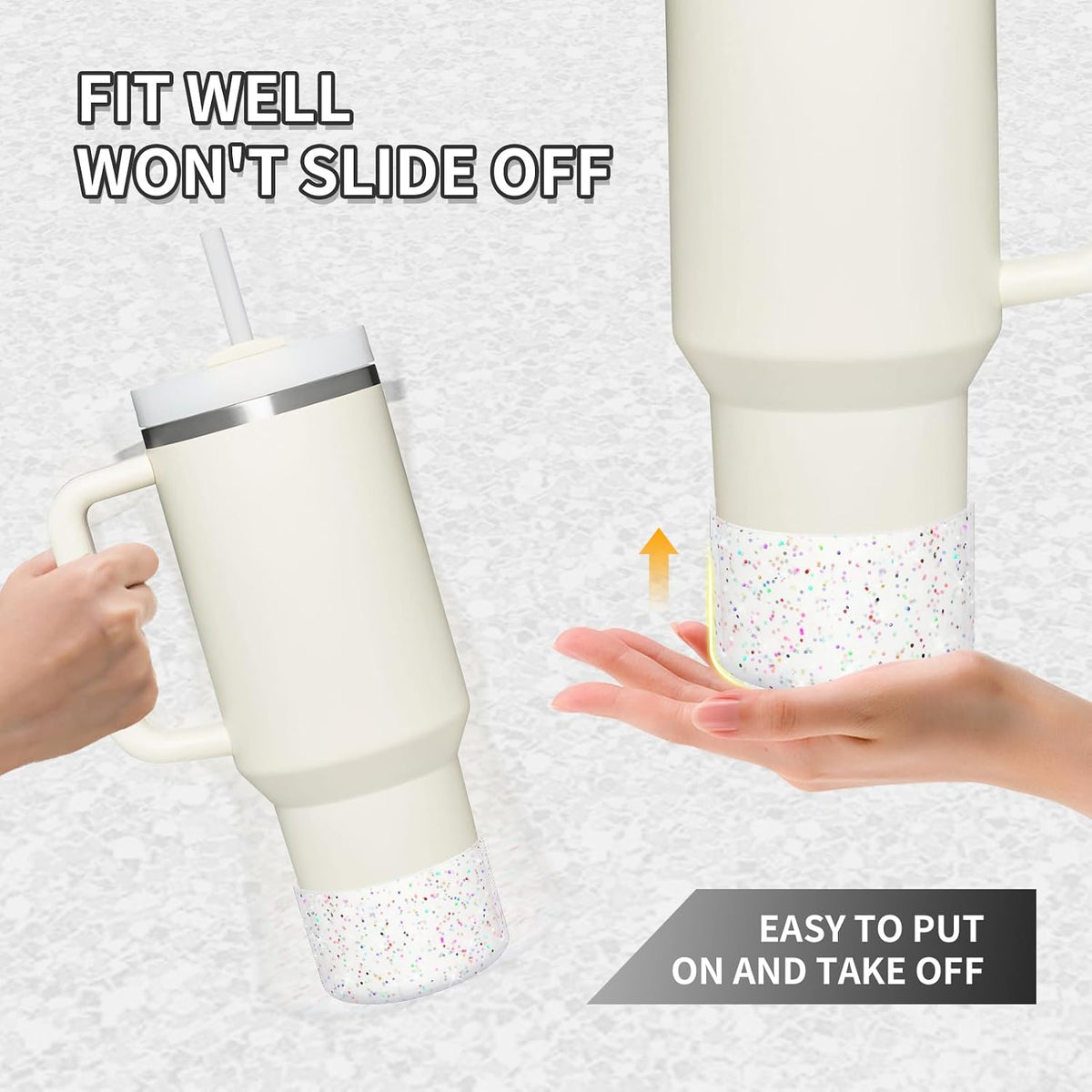 Bling Silicone Boot Compatible with Stanley Quencher Adventure 40oz