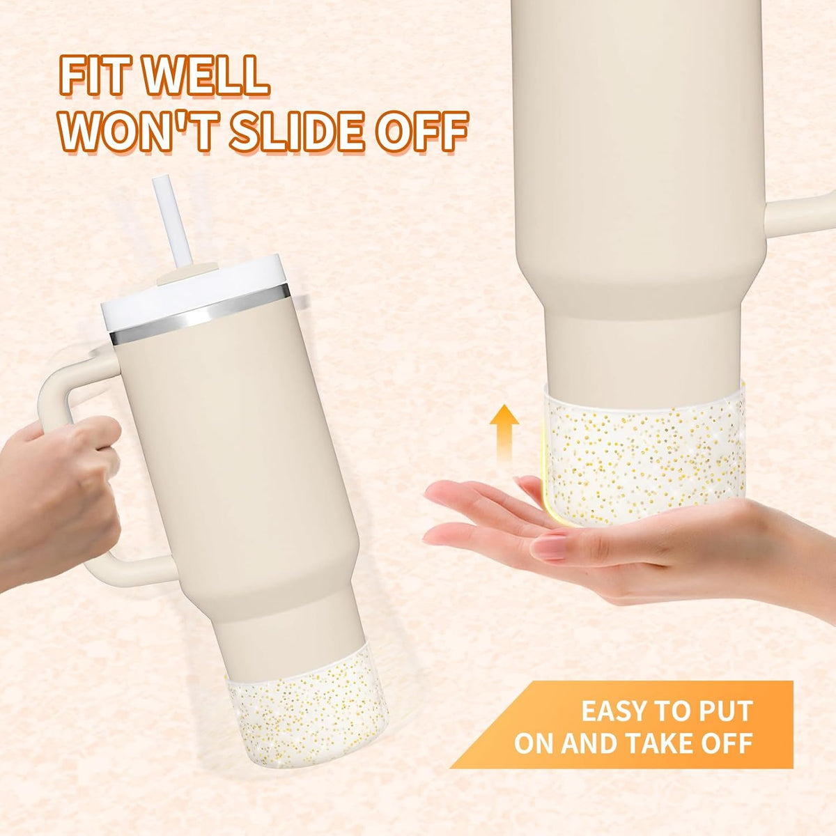 Bling Silicone Boot Compatible with Stanley Quencher Adventure 40oz