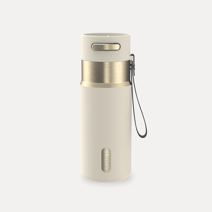 AutoSeal 24 oz Stainless Steel Vacuum-Insulated Water Bottle with Leakproof Push-Button Spout & Lock, Carry Strap, BPA-Free & Lead-Free, Dishwasher Safe