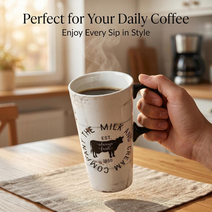 17oz Ceramic Coffee Mug with Lid and Gift Box, Vintage Golf Club | Retro Golf Lover Coffee Cup• Easy to Grip • Car cupholder fit • Easy cleaning