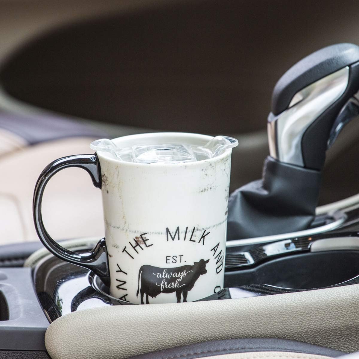 17oz Ceramic Coffee Mug with Lid and Gift Box, Vintage Golf Club | Retro Golf Lover Coffee Cup• Easy to Grip • Car cupholder fit • Easy cleaning