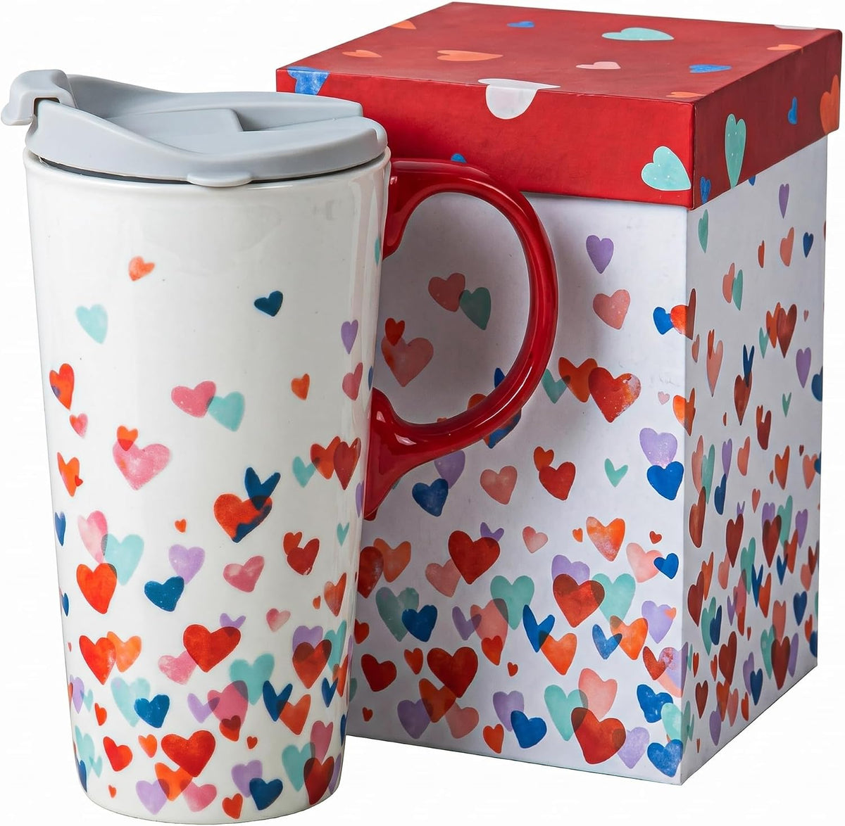 17oz Ceramic Coffee Mug with Lid and Gift Box, Vintage Golf Club | Retro Golf Lover Coffee Cup• Easy to Grip • Car cupholder fit • Easy cleaning