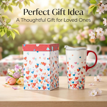 17oz Ceramic Coffee Mug with Lid and Gift Box, Vintage Golf Club | Retro Golf Lover Coffee Cup• Easy to Grip • Car cupholder fit • Easy cleaning