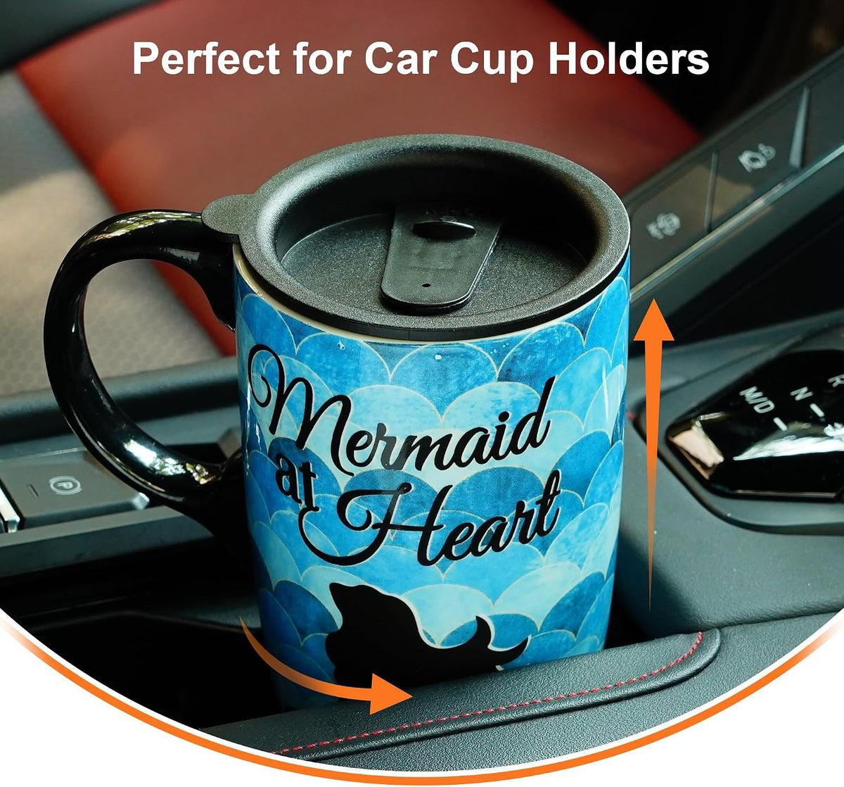 17oz Ceramic Coffee Mug with Lid and Gift Box, Vintage Golf Club | Retro Golf Lover Coffee Cup• Easy to Grip • Car cupholder fit • Easy cleaning