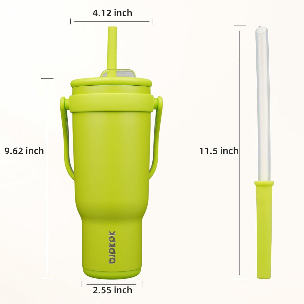 14 oz Insulated Water Bottle with Handle & Straw, Stainless Steel | Double Wall Vacuum, Leak Proof, Sweatproof, Wide Mouth, BPA Free, Dishwasher Safe, Keeps Cold/Hot, Travel, Cream