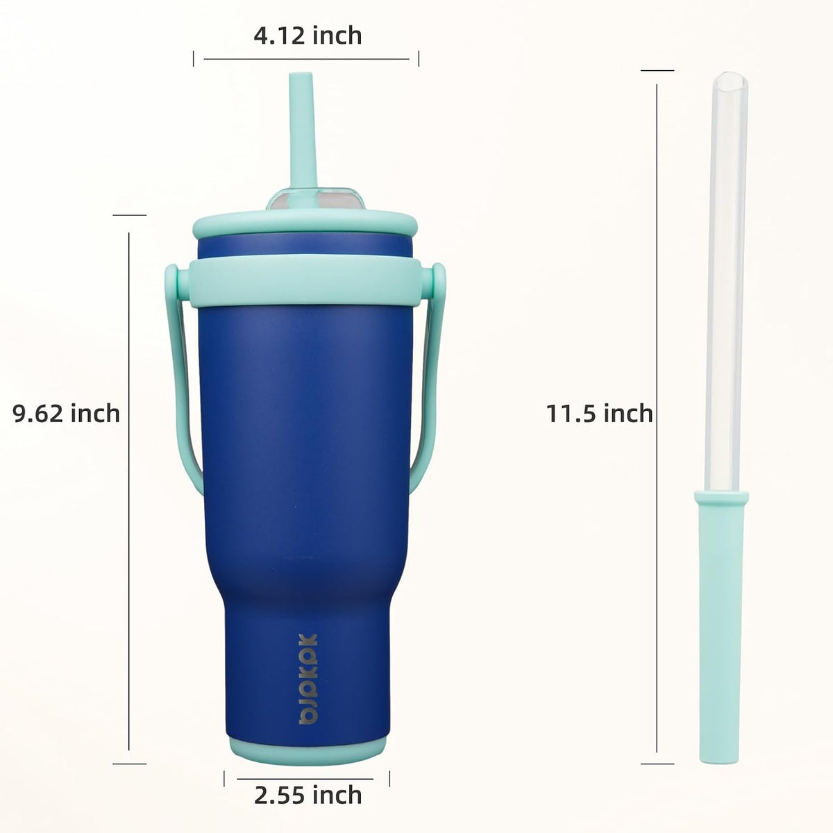 14 oz Insulated Water Bottle with Handle & Straw, Stainless Steel | Double Wall Vacuum, Leak Proof, Sweatproof, Wide Mouth, BPA Free, Dishwasher Safe, Keeps Cold/Hot, Travel, Cream
