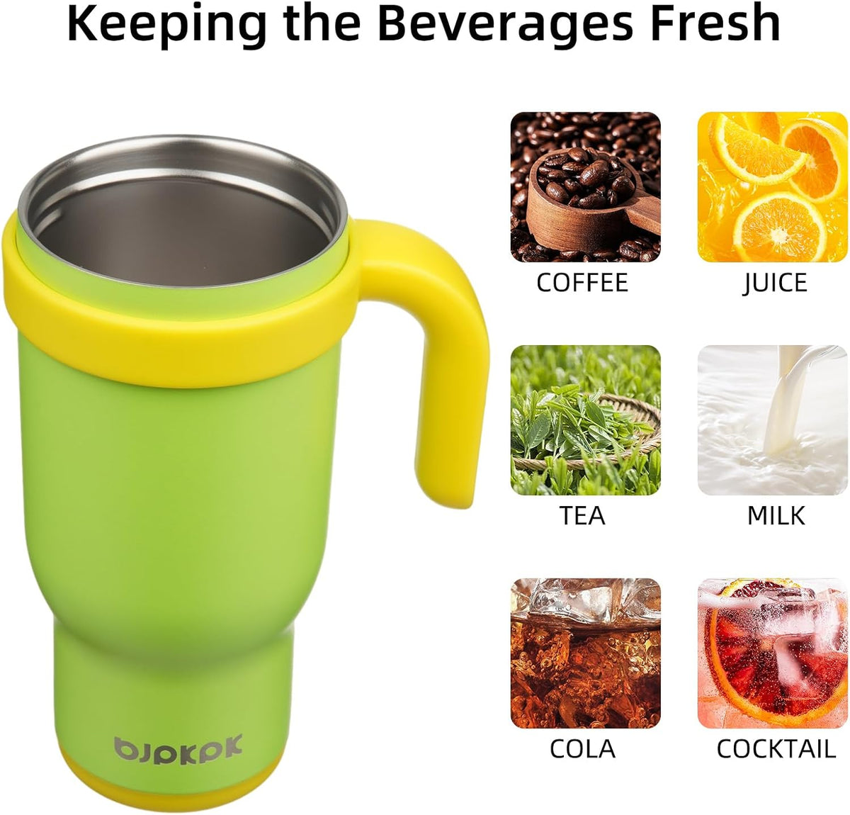 14 oz Insulated Water Bottle with Handle & Straw, Stainless Steel | Double Wall Vacuum, Leak Proof, Sweatproof, Wide Mouth, BPA Free, Dishwasher Safe, Keeps Cold/Hot, Travel, Cream