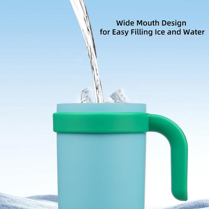 14 oz Insulated Water Bottle with Handle & Straw, Stainless Steel | Double Wall Vacuum, Leak Proof, Sweatproof, Wide Mouth, BPA Free, Dishwasher Safe, Keeps Cold/Hot, Travel, Cream
