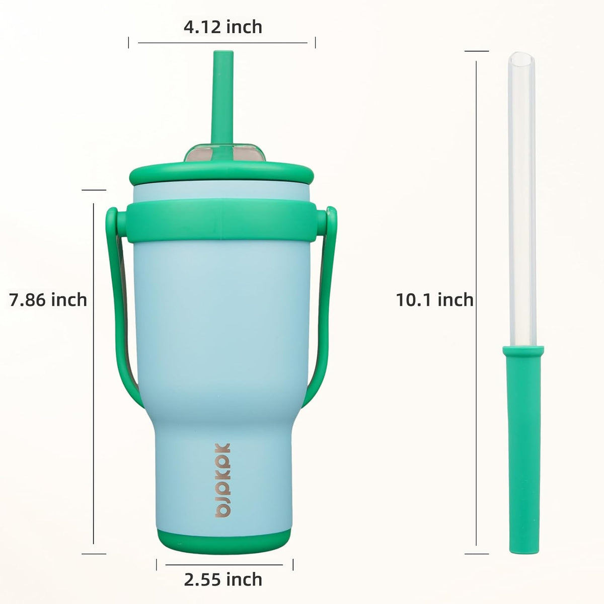 14 oz Insulated Water Bottle with Handle & Straw, Stainless Steel | Double Wall Vacuum, Leak Proof, Sweatproof, Wide Mouth, BPA Free, Dishwasher Safe, Keeps Cold/Hot, Travel, Cream