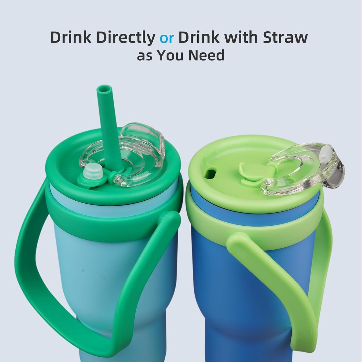 14 oz Insulated Water Bottle with Handle & Straw, Stainless Steel | Double Wall Vacuum, Leak Proof, Sweatproof, Wide Mouth, BPA Free, Dishwasher Safe, Keeps Cold/Hot, Travel, Cream