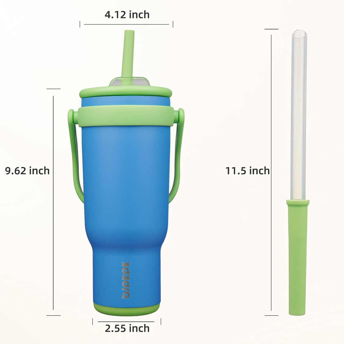 14 oz Insulated Water Bottle with Handle & Straw, Stainless Steel | Double Wall Vacuum, Leak Proof, Sweatproof, Wide Mouth, BPA Free, Dishwasher Safe, Keeps Cold/Hot, Travel, Cream