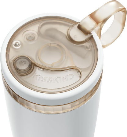 Leakproof Iced Coffee Tumbler 24 oz, Insulated Ceramic Lined Cup | Iced Coffee All Day, Leakproof, Ceramic-Lined Interior, Bag-Safe Commute, Work, Travel, Fits Cup Holders, Hidden Straw Lid