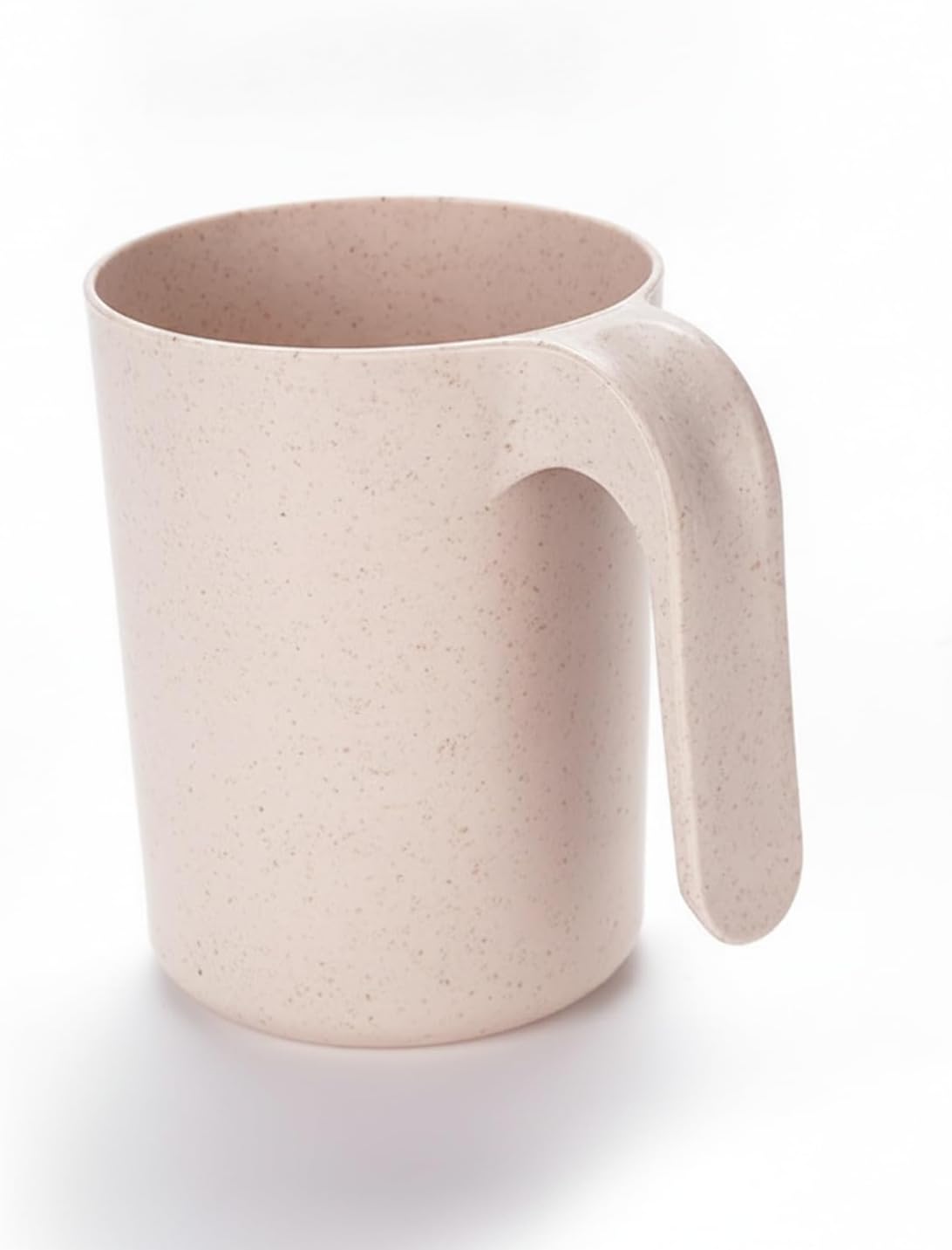 1 Pack Wheat Straw Composite Cup with Handle, 11 fl oz Tumbler for Kitchen and Office Desk Use