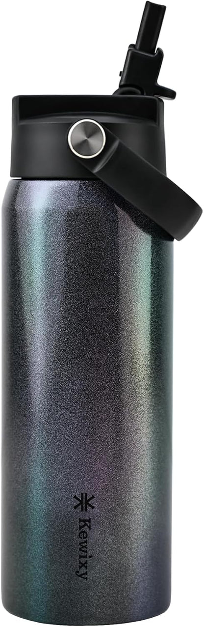 KEWIXY Pickleball Water Bottle 32 oz Insulated, Stainless Steel with Straw, Leak Proof, Keep Cold 24H, Vacuum, Pickleball Gifts for Pickleball Players, Pickleball Lovers, Women Girls Sport