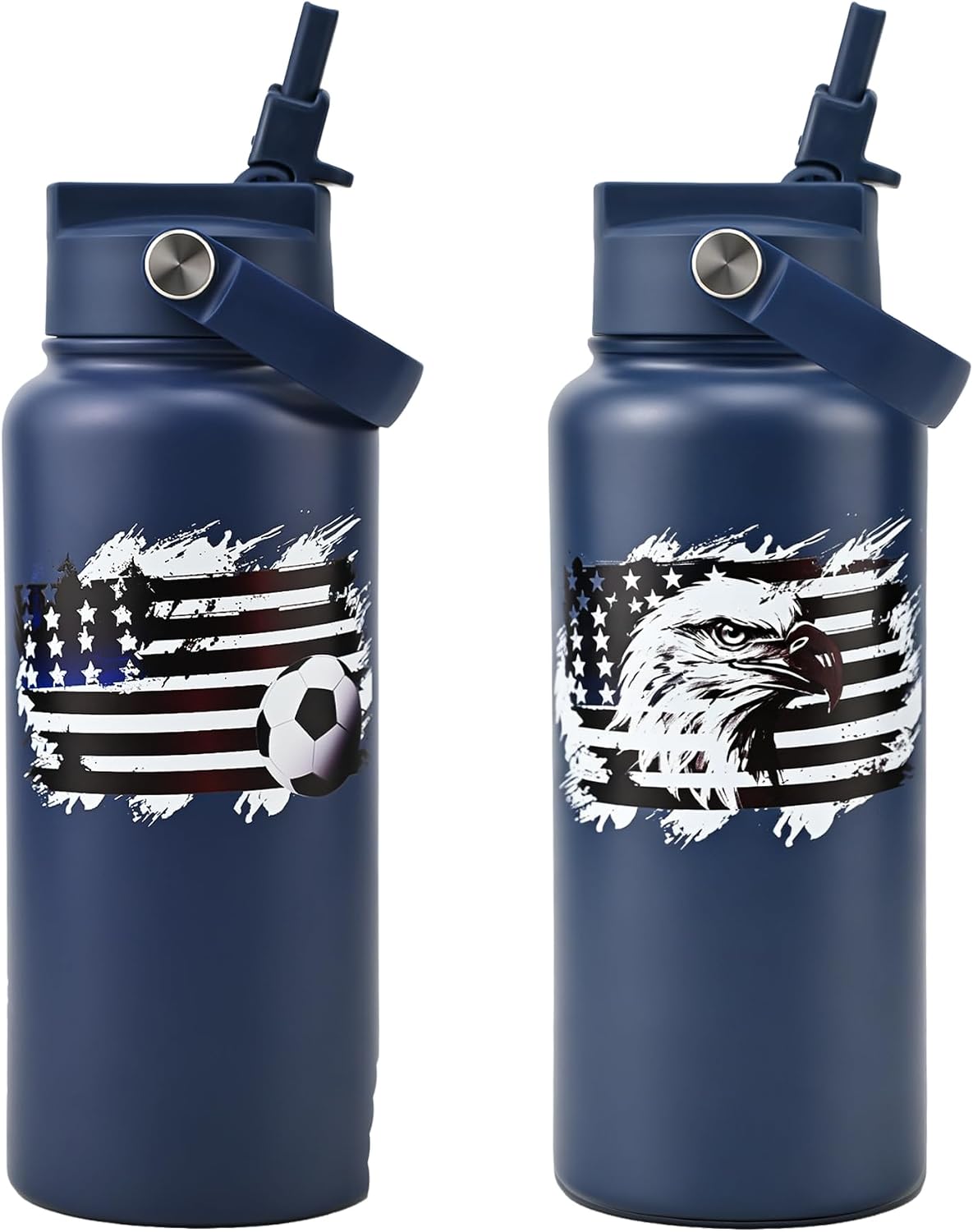 KEWIXY Pickleball Water Bottle 32 oz Insulated, Stainless Steel with Straw, Leak Proof, Keep Cold 24H, Vacuum, Pickleball Gifts for Pickleball Players, Pickleball Lovers, Women Girls Sport
