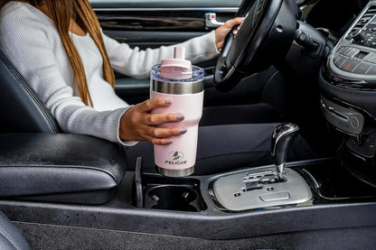 Pelican Traveler™ 22 oz Vacuum Insulated Tumbler - Stainless Steel Double Wall Travel with Dual Lid, Powder Coated Insulated Coffee Mug For Hot Cold Drinks, Sirius