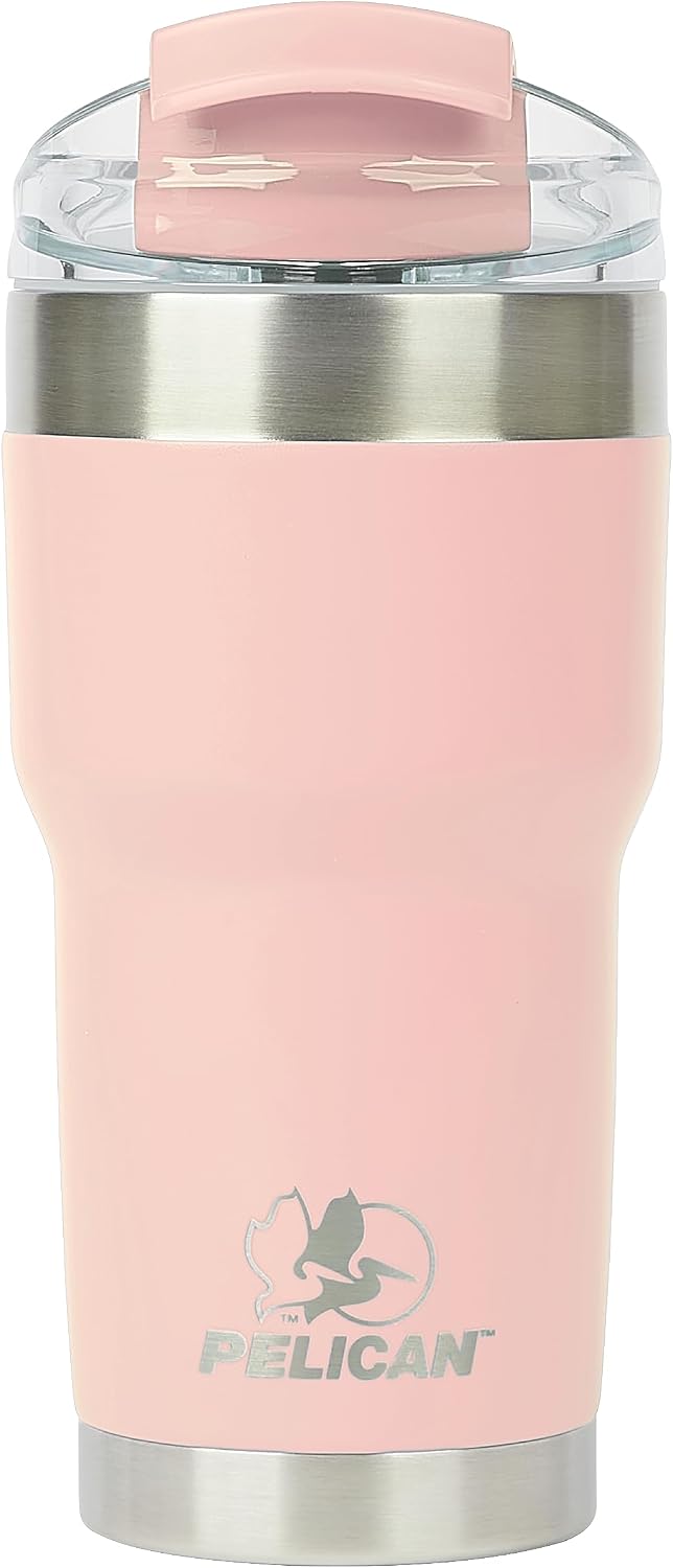 Pelican Traveler™ 22 oz Vacuum Insulated Tumbler - Stainless Steel Double Wall Travel with Dual Lid, Powder Coated Insulated Coffee Mug For Hot Cold Drinks, Sirius