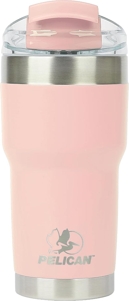Pelican Traveler™ 22 oz Vacuum Insulated Tumbler - Stainless Steel Double Wall Travel with Dual Lid, Powder Coated Insulated Coffee Mug For Hot Cold Drinks, Sirius