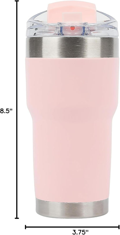 Pelican Traveler™ 22 oz Vacuum Insulated Tumbler - Stainless Steel Double Wall Travel with Dual Lid, Powder Coated Insulated Coffee Mug For Hot Cold Drinks, Sirius