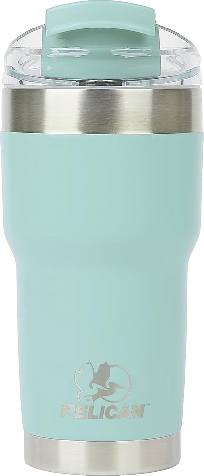 Pelican Traveler™ 22 oz Vacuum Insulated Tumbler - Stainless Steel Double Wall Travel with Dual Lid, Powder Coated Insulated Coffee Mug For Hot Cold Drinks, Sirius