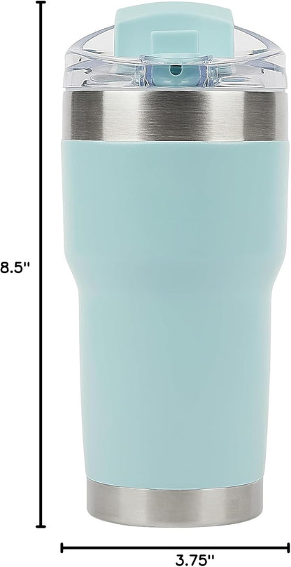 Pelican Traveler™ 22 oz Vacuum Insulated Tumbler - Stainless Steel Double Wall Travel with Dual Lid, Powder Coated Insulated Coffee Mug For Hot Cold Drinks, Sirius