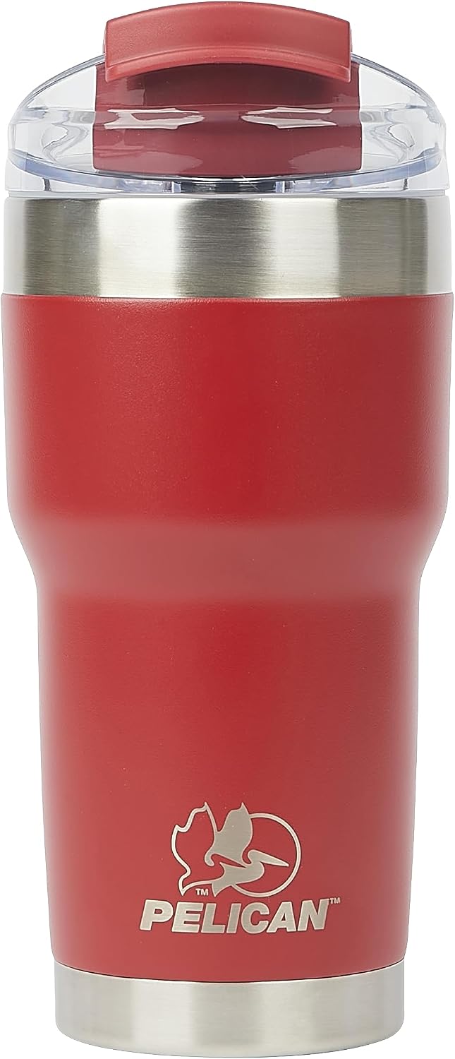 Pelican Traveler™ 22 oz Vacuum Insulated Tumbler - Stainless Steel Double Wall Travel with Dual Lid, Powder Coated Insulated Coffee Mug For Hot Cold Drinks, Sirius