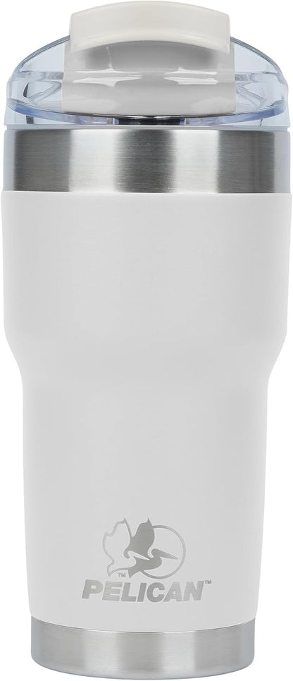 Pelican Traveler™ 22 oz Vacuum Insulated Tumbler - Stainless Steel Double Wall Travel with Dual Lid, Powder Coated Insulated Coffee Mug For Hot Cold Drinks, Sirius