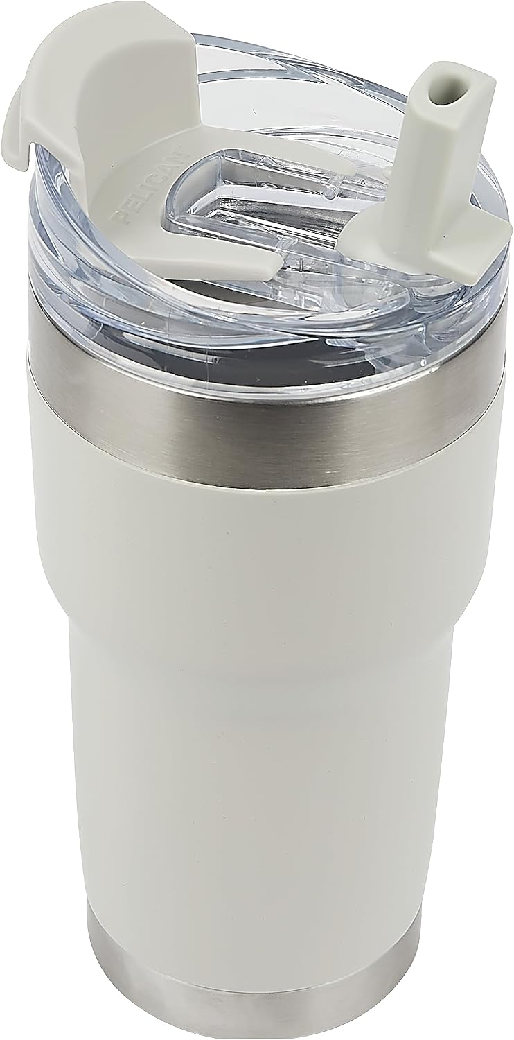 Pelican Traveler™ 22 oz Vacuum Insulated Tumbler - Stainless Steel Double Wall Travel with Dual Lid, Powder Coated Insulated Coffee Mug For Hot Cold Drinks, Sirius