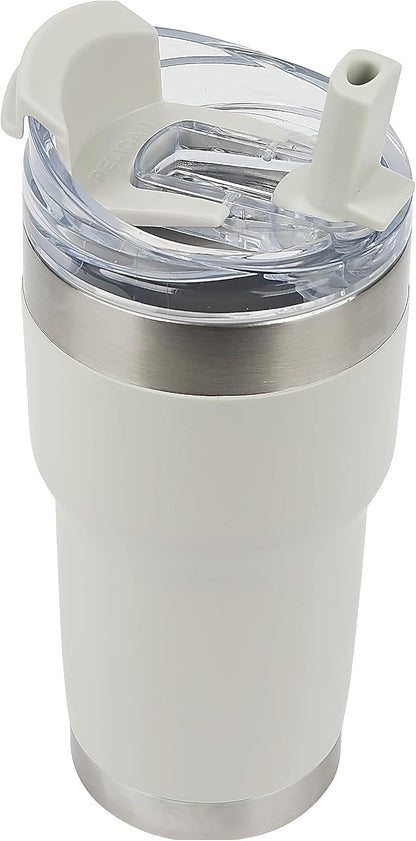 Pelican Traveler™ 22 oz Vacuum Insulated Tumbler - Stainless Steel Double Wall Travel with Dual Lid, Powder Coated Insulated Coffee Mug For Hot Cold Drinks, Sirius