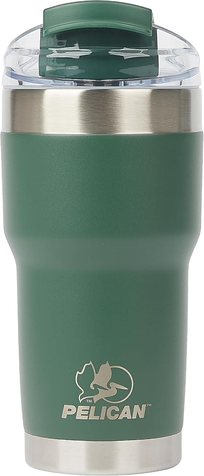 Pelican Traveler™ 22 oz Vacuum Insulated Tumbler - Stainless Steel Double Wall Travel with Dual Lid, Powder Coated Insulated Coffee Mug For Hot Cold Drinks, Sirius
