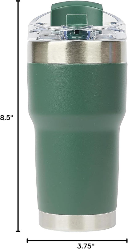 Pelican Traveler™ 22 oz Vacuum Insulated Tumbler - Stainless Steel Double Wall Travel with Dual Lid, Powder Coated Insulated Coffee Mug For Hot Cold Drinks, Sirius