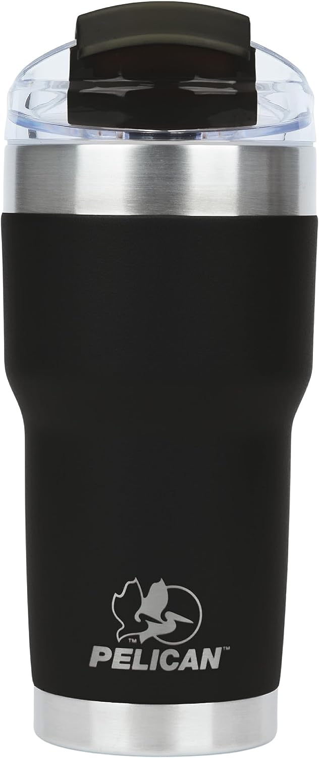 Pelican Traveler™ 22 oz Vacuum Insulated Tumbler - Stainless Steel Double Wall Travel with Dual Lid, Powder Coated Insulated Coffee Mug For Hot Cold Drinks, Sirius