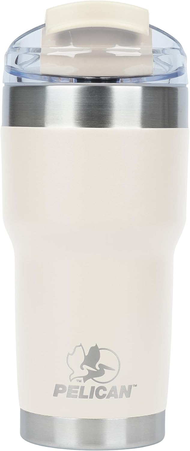 Pelican Traveler™ 22 oz Vacuum Insulated Tumbler - Stainless Steel Double Wall Travel with Dual Lid, Powder Coated Insulated Coffee Mug For Hot Cold Drinks, Sirius