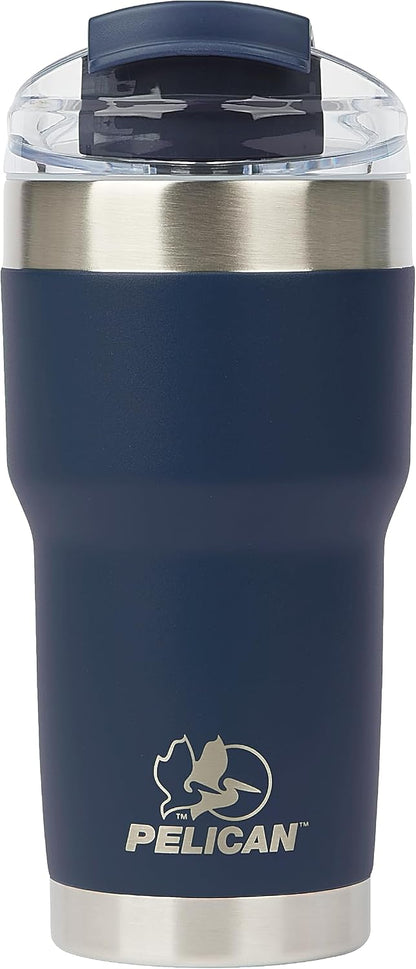 Pelican Traveler™ 22 oz Vacuum Insulated Tumbler - Stainless Steel Double Wall Travel with Dual Lid, Powder Coated Insulated Coffee Mug For Hot Cold Drinks, Sirius