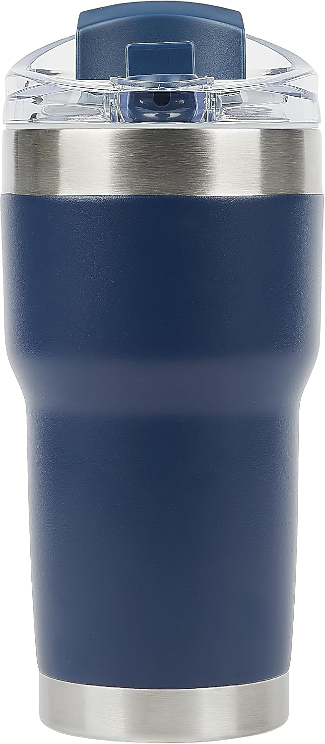 Pelican Traveler™ 22 oz Vacuum Insulated Tumbler - Stainless Steel Double Wall Travel with Dual Lid, Powder Coated Insulated Coffee Mug For Hot Cold Drinks, Sirius