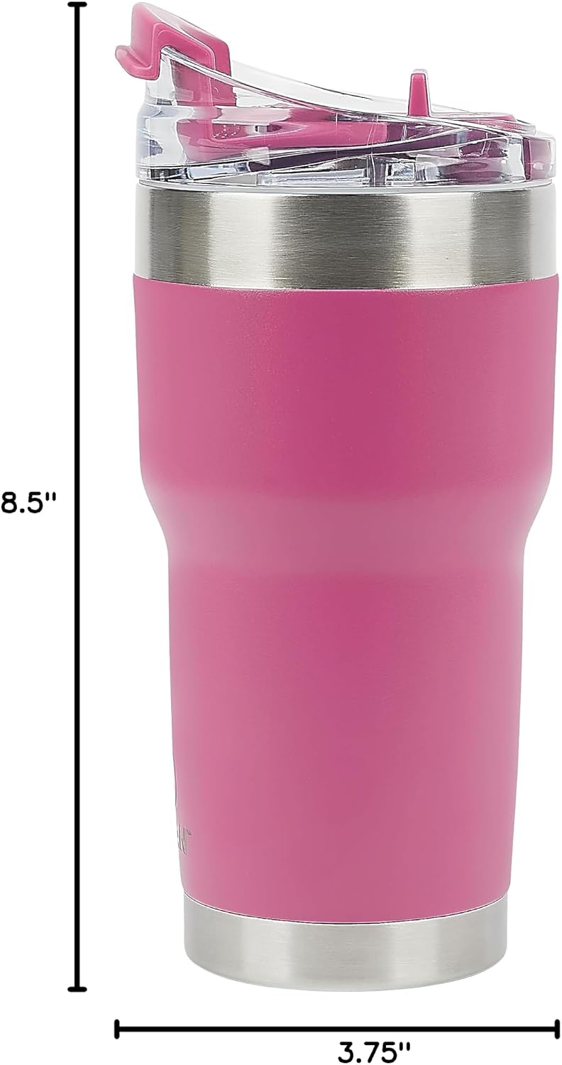 Pelican Traveler™ 22 oz Vacuum Insulated Tumbler - Stainless Steel Double Wall Travel with Dual Lid, Powder Coated Insulated Coffee Mug For Hot Cold Drinks, Sirius