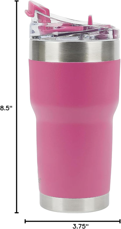 Pelican Traveler™ 22 oz Vacuum Insulated Tumbler - Stainless Steel Double Wall Travel with Dual Lid, Powder Coated Insulated Coffee Mug For Hot Cold Drinks, Sirius