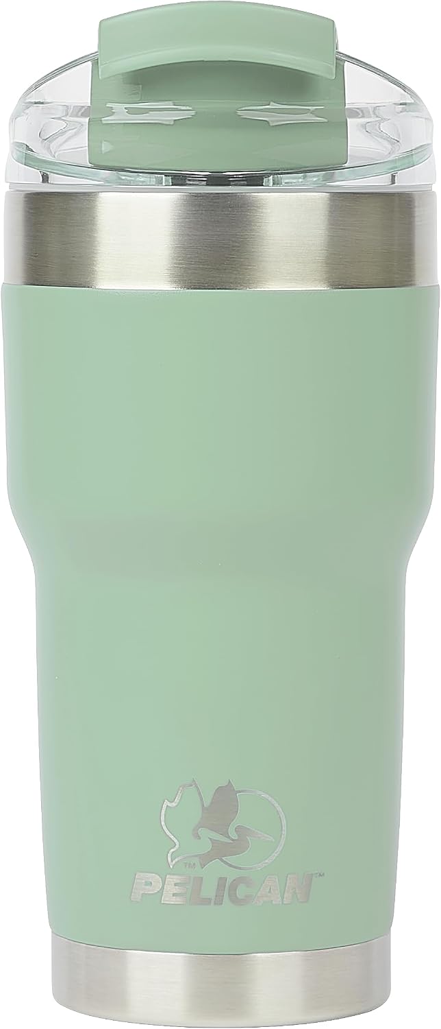 Pelican Traveler™ 22 oz Vacuum Insulated Tumbler - Stainless Steel Double Wall Travel with Dual Lid, Powder Coated Insulated Coffee Mug For Hot Cold Drinks, Sirius