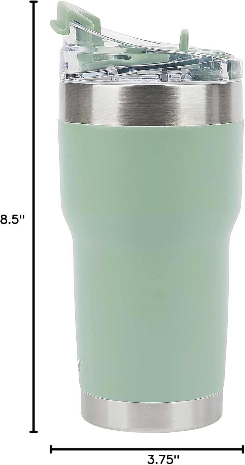 Pelican Traveler™ 22 oz Vacuum Insulated Tumbler - Stainless Steel Double Wall Travel with Dual Lid, Powder Coated Insulated Coffee Mug For Hot Cold Drinks, Sirius