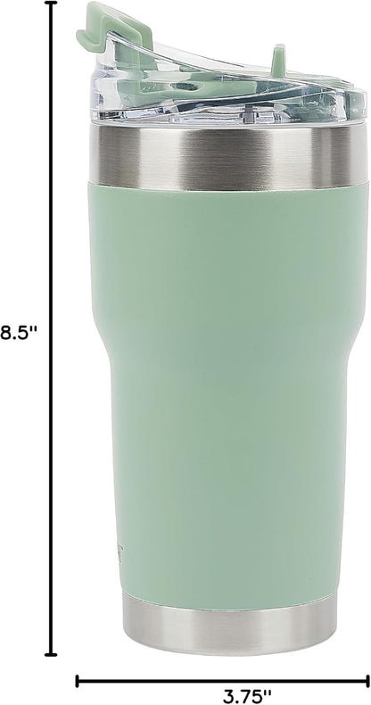 Pelican Traveler™ 22 oz Vacuum Insulated Tumbler - Stainless Steel Double Wall Travel with Dual Lid, Powder Coated Insulated Coffee Mug For Hot Cold Drinks, Sirius