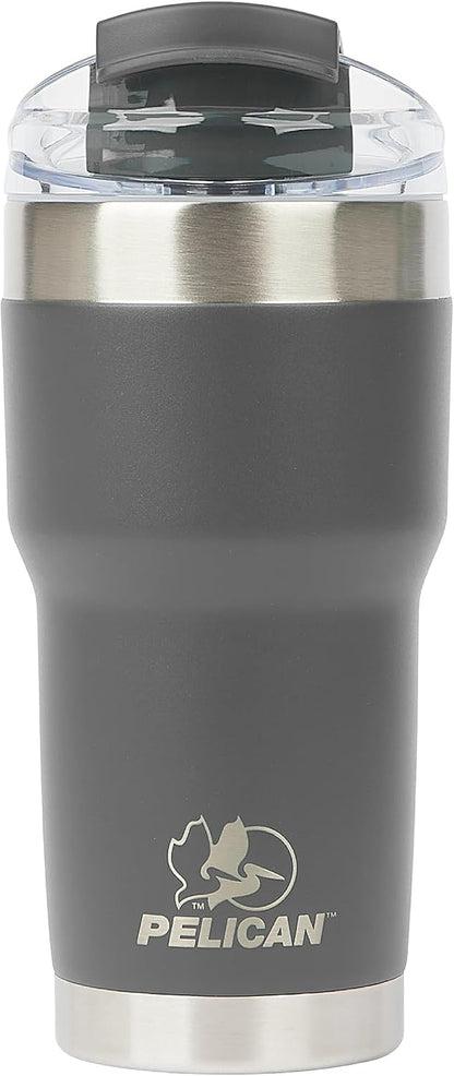 Pelican Traveler™ 22 oz Vacuum Insulated Tumbler - Stainless Steel Double Wall Travel with Dual Lid, Powder Coated Insulated Coffee Mug For Hot Cold Drinks, Sirius