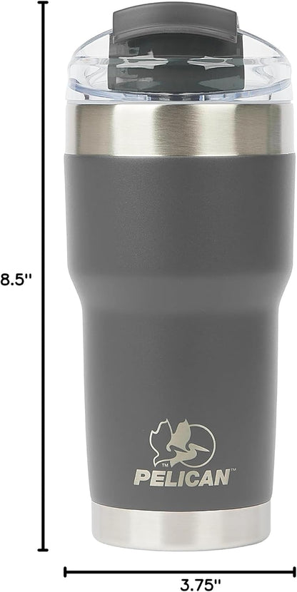 Pelican Traveler™ 22 oz Vacuum Insulated Tumbler - Stainless Steel Double Wall Travel with Dual Lid, Powder Coated Insulated Coffee Mug For Hot Cold Drinks, Sirius