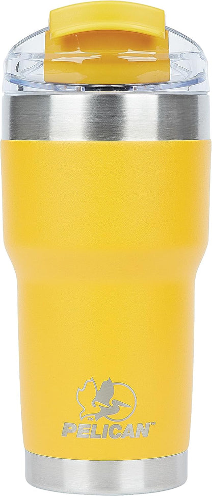 Pelican Traveler™ 22 oz Vacuum Insulated Tumbler - Stainless Steel Double Wall Travel with Dual Lid, Powder Coated Insulated Coffee Mug For Hot Cold Drinks, Sirius