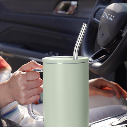 8PCS Stainless Steel Straws Fit for 40oz Stanley Tumblers, Silver