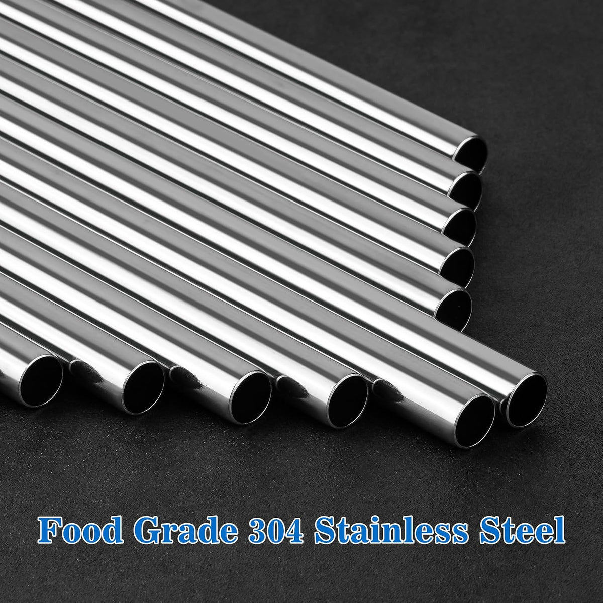 8PCS Stainless Steel Straws Fit for 40oz Stanley Tumblers, Silver